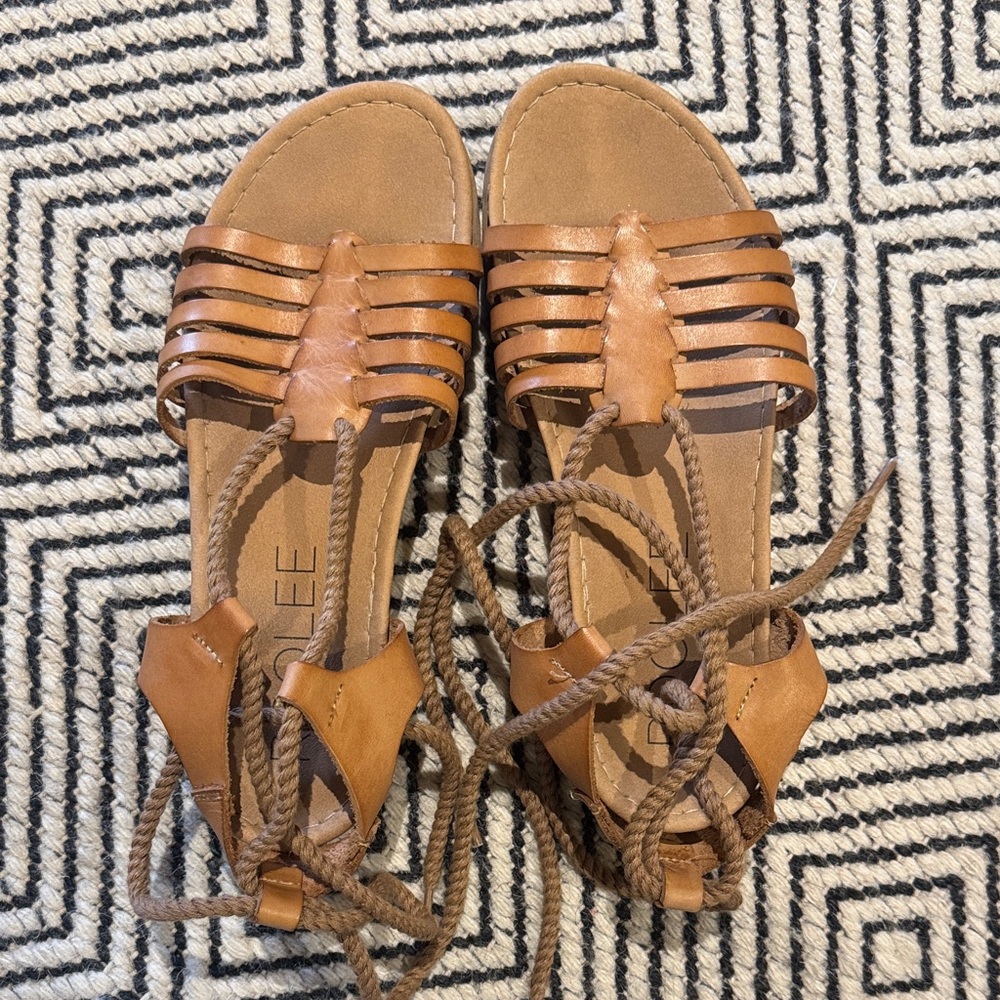 Roolee Women's Brown Strappy Sandals